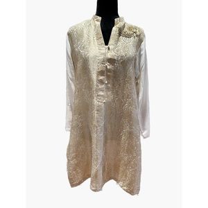 Beautiful gold and cream Agha Noor shirt